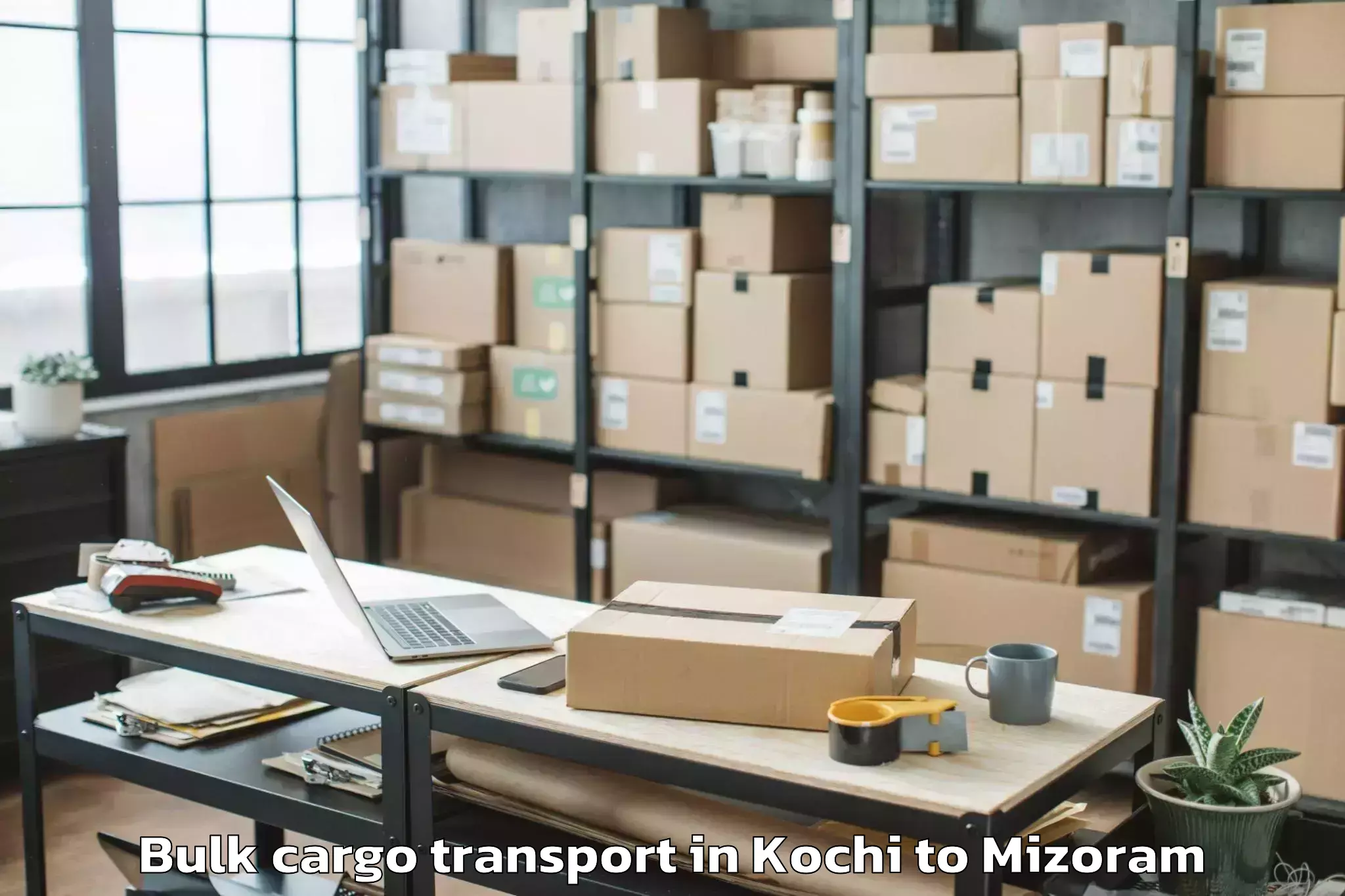 Book Kochi to Thenzawl Bulk Cargo Transport Online